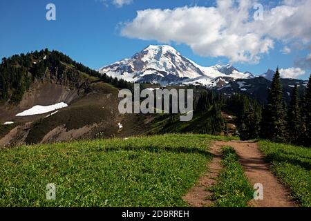 WA18200-00...WASHINGTON - gut getrampelte Strecke entlang Skyline Divide in der Mount Baker Wildnis Bereich des Mount Baker - Snoqualmie National Forest. Stockfoto