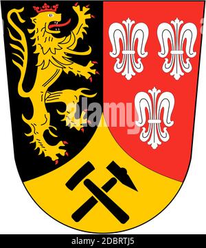 Wappen des Bezirks Amberg-Sulzbach. Deutschland Stockfoto