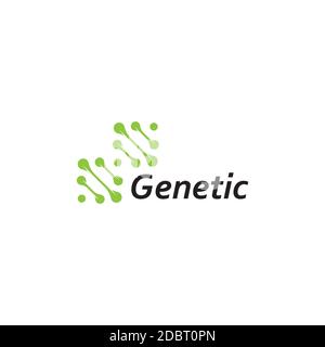 DNA Logo Design template.icon für Wissenschaft Technologie Stock Vektor