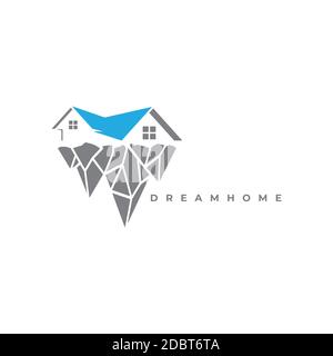 Dream Home Illustration Logo Design Vektor Vorlage.Dream House Symbol Stock Vektor