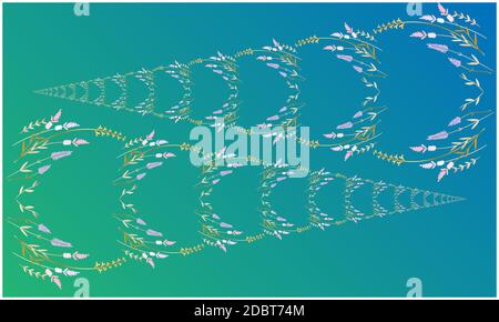 Digitales Textildesign auf Zierkunst Stockfoto