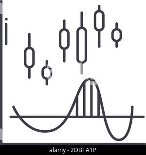 Trading-Indikatoren-Symbol, lineare isolierte Illustration, dünne Linie Vektor, Web-Design-Zeichen, Kontur Konzept-Symbol mit editierbaren Strich auf weiß Stock Vektor