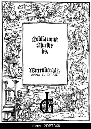 1520 Titelseite, Sprüche von Alveld Stockfoto