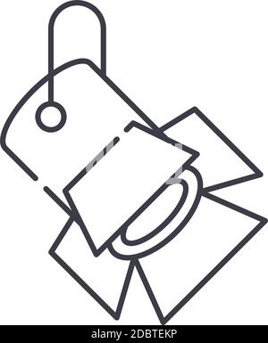 Spotlight Concept Icon, lineare isolierte Illustration, dünner Linienvektor, Webdesign-Zeichen, Outline Concept-Symbol mit bearbeitbarer Kontur auf weiß Stock Vektor