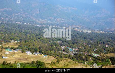 Ein breiter Panoramablick auf den Himachal Pradesh Stockfoto