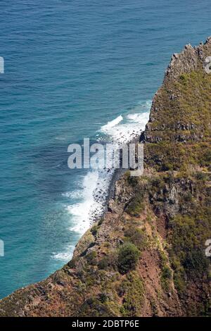 Aussichtspunkt über der Nordküste von Madeira, Portugal Stockfoto