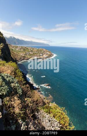 Ponta Delgada an der Nordküste der Insel Madeira, Portugal Stockfoto