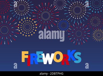 Mehrfarbige Feuerwerk zu Ehren des Urlaubs. Schnitt aus Papier. Flyer, Einladung. Vector Illustration Stockfoto