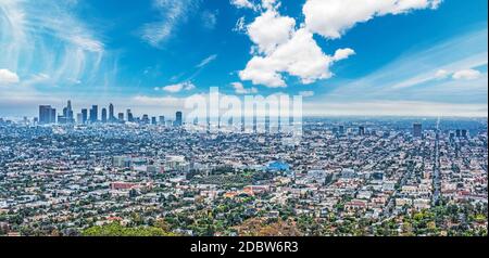 Blauer Himmel über Los Angeles, Kalifornien Stockfoto