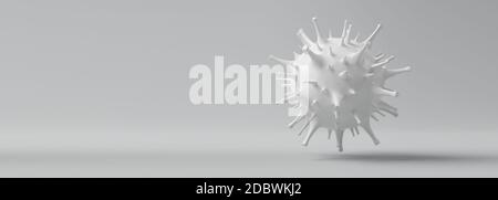 Mikroskopische Ansicht der Grippeviruszellen. Medizinische 3D-Abbildung Stockfoto