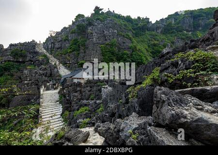 Die Landschaft von Ninh Binh bei Tam Coc und Hang Mua in Vietnam Stockfoto