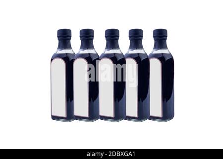 Flasche auf weißem Hintergrund isolieren Stockfoto