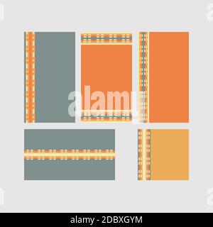 Moderne dekorative Vektorrahmen. Editierbare Design-Vorlagen für Web, Social Media, Promo, Anzeigen, Banner etc. Stock Vektor