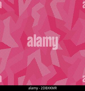 Modernes Pink Camouflage Nahtloses Muster. Vektor-Illustration Hintergrund für Oberfläche, T-Shirt-Design, Druck, Poster, Symbol, Web, grafische Designs. Stock Vektor
