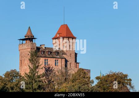 Geographie / Reisen, Deutschland, Rheinland-Pfalz, Erlenbach, Schloss Berwartstein, Erlenbach in Dahn, , Additional-Rights-Clearance-Info-not-available Stockfoto