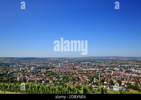 Heilbronn von oben ist ein Anblick der Stadt von Heilbronn Stockfoto