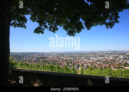 Heilbronn von oben ist ein Anblick der Stadt von Heilbronn Stockfoto