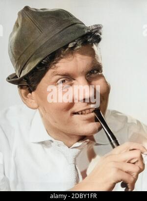 Harald Dietl, deutscher Theater- und Filmschauspieler und Synchronsprecher, Deutschland um 1960. Deutscher Bühnen- und Filmschauspieler und Vertonung Schauspieler Harald Dietl, Deutschland Ca. 1960. Stockfoto