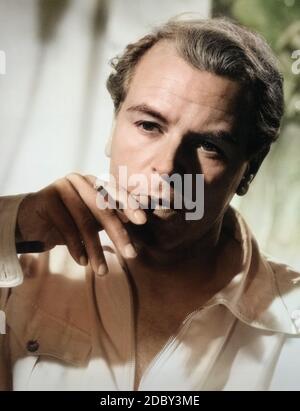 O. W. Fscher, österreichischer Kan, im Spielfilm "Mein Vater der Wis', Deutschland 1956. Österreichische Schauspieler O.W.Fischer in dem Film "Mein Vater der Wis", Deutschland 1956. Stockfoto