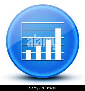 Analyse Augapfel glänzend blau rund Knopf abstrakte Abbildung Stockfoto