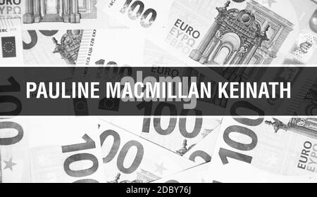 Pauline MacMillan Keinath Textkonzept. American Dollars Cash Money, 3D-Rendering. Milliardärin Pauline MacMillan Keinath bei Dollar Banknote. Top-Welt Stockfoto