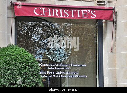 Christie’s Gallery, Matignon Avenue, Paris, Frankreich Stockfoto