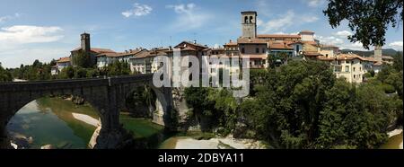 Devils Brücke in cividale italien Stockfoto