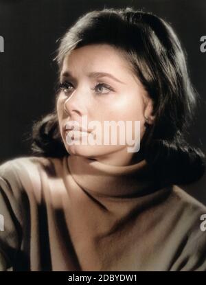 Monika Peitsch, deutsche Plant und Synchronsprecherin, Deutschland Mitte 1960er Jahre. Deutsche Film- und Dubbing Schauspielerin Monika Peitsch, Deutschland Mitte der 1960er Jahre. Stockfoto