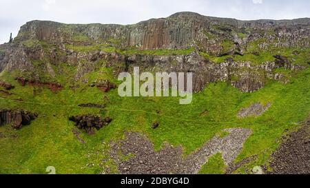 Die Schlote (Basaltsäulen) am Giant's Causeway. Antrim, Nordirland Stockfoto