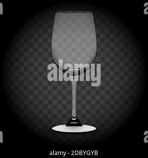 Vector Set von Tellern aus Weingläsern und Wein auf transparentem Hintergrund. EPS 10 Stock Vektor