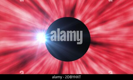 eclipse des Sonnenlichts, 3d Rendering Illustration Stockfoto