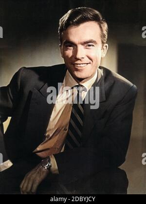 Erik Schumann, deutscher Wis und Synchronsprecher, Deutschland um 1955. Deutsche Schauspieler Erik Schumann, Deutschland um 1955. Stockfoto