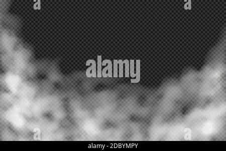 Vector Rauch auf einem transparenten Hintergrund. Blaue Dampfwolke. EPS 10 Stock Vektor