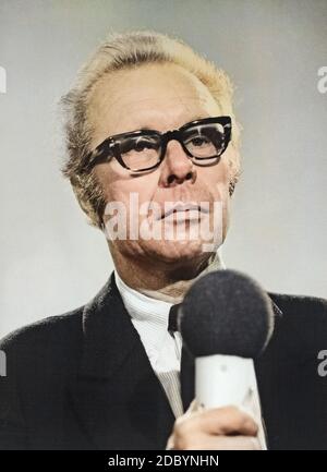 Jürgen Wiesner, deutscher Altphilologe, Deutschland um 1979. Deutscher klassischer Philologe Jürgen Wiesner, Deutschland Ca. 1979. Stockfoto