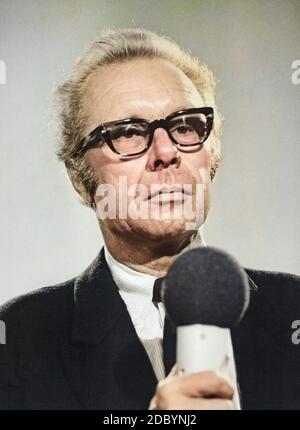 Jürgen Wiesner, deutscher Altphilologe, Deutschland um 1979. Deutscher klassischer Philologe Jürgen Wiesner, Deutschland Ca. 1979. Stockfoto