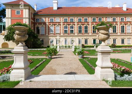 Lancut, Polen - 26. August 2020: Barockschloss Lancut aus dem 16. Jahrhundert, ehemalige Residenz des polnischen Magnaten Stockfoto