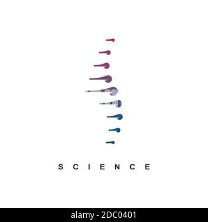 Spine Logo Design template.icon für Wissenschaft Technologie Stock Vektor