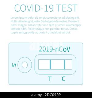 Testergebnis Pandemie COVID-19. Konzept der durch den Virusausbruch verursachten Krankheit. Testergebnis mit Schnelltestgerät für Coronavirus-Novel Coronavirus Stock Vektor