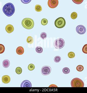Abstrakte vintage farbigen Kreisen nahtlose Muster Stockfoto
