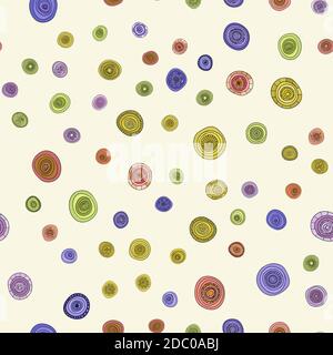 Abstrakte vintage farbigen Kreisen nahtlose Muster Stockfoto