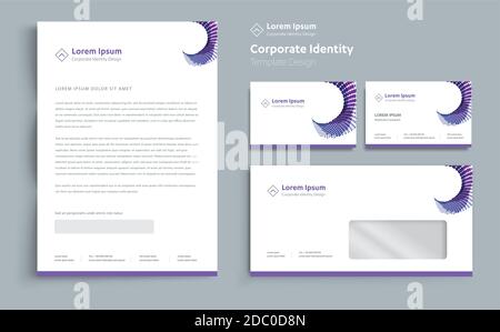 Corporate Business Identity Vorlage Design Vektor abstrakte Schreibwaren, Geschenkartikel Farbe Werbe-Souvenirs Elemente. Link digitale Technologie-Set Stock Vektor