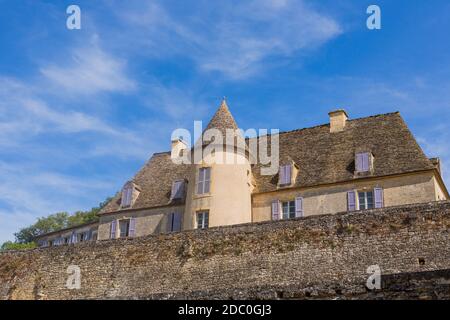 Dordogne, Frankreich - 16. August 2019: Das Schloss der Gärten der Jardins de Marqueyssac in der Region Dordogne in Frankreich Stockfoto