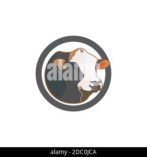 Maskottchen Charakter Kuh Kopf Design Illustration Vektor eps Format , geeignet für Ihre Design-Bedürfnisse, Logo, Illustration, Animation, etc. Stock Vektor