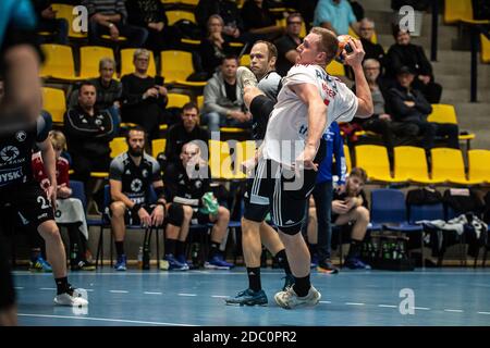 Silkeborg, Dänemark. November 2020. Rasmus Meyer (5) von Fredericia Handball gesehen im Danish Men's Handball League Spiel zwischen Bjerringbro-Silkeborg und Fredericia Handball in der JYSK Arena in Silkeborg. (Foto Kredit: Gonzales Foto/Alamy Live News Stockfoto