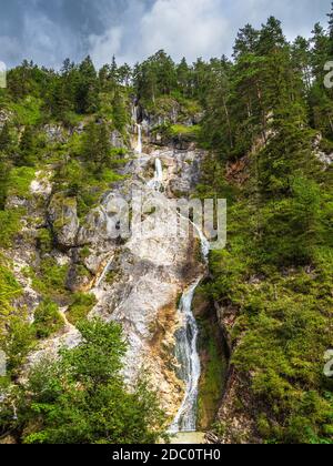 Almbachklamm in den Berchtesgadener Alpen, Deutschland. Stockfoto