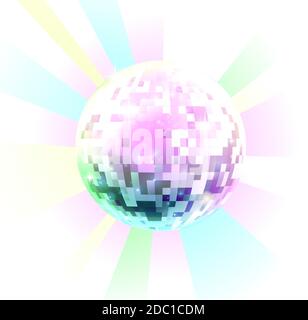 Retro Nightclub Disco Mirror Ball Stock Vektor