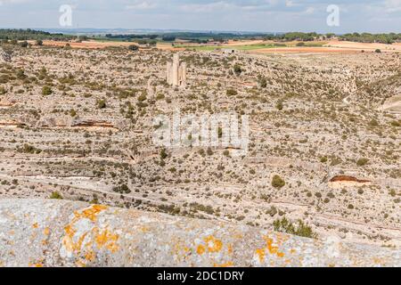 Torre de alarconcillo. Alarcón. Provincia de Cuenca. Castilla la Mancha. España. Stockfoto