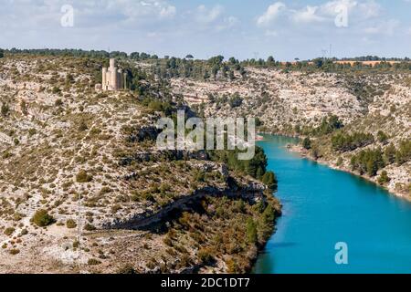 Torre de Alarconcillo. Alarcón. Provincia de Cuenca. Castilla la Mancha. España. Conjunto histórico artístico. Stockfoto