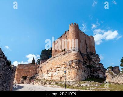 Castillo de Alarcón. Provincia de Cuenca. Castilla la Mancha. España. Conjunto histórico artístico. Stockfoto