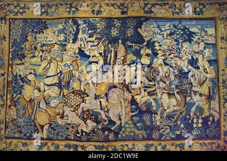 Klassische Wandteppiche in Aubusson, Creuse, Frankreich Stockfoto